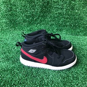 Nike Air Jordan 1 Mid TD 'Red Blue Swoosh'  10C